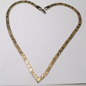 Vintage reversible gold I LOVE YOU necklace